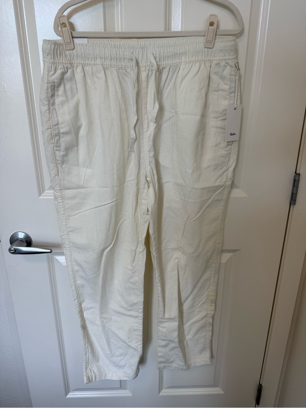Katin Cream Drawstring Chinos for Men